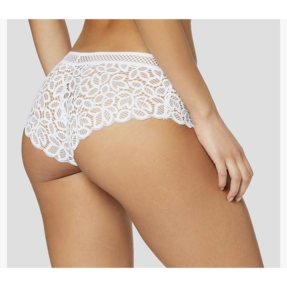 NWT Iris & Lilly Women's Crochet Lace Hipster Brief, Pack of 2, white, XS - Picture 4 of 11